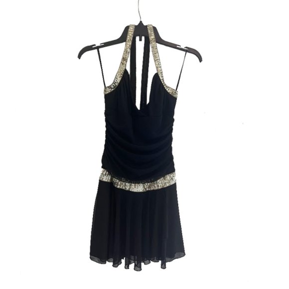 Ruby Rox Sleeveless Dress Black Size M Mini Short Sequin Party Cocktail - Picture 1 of 5